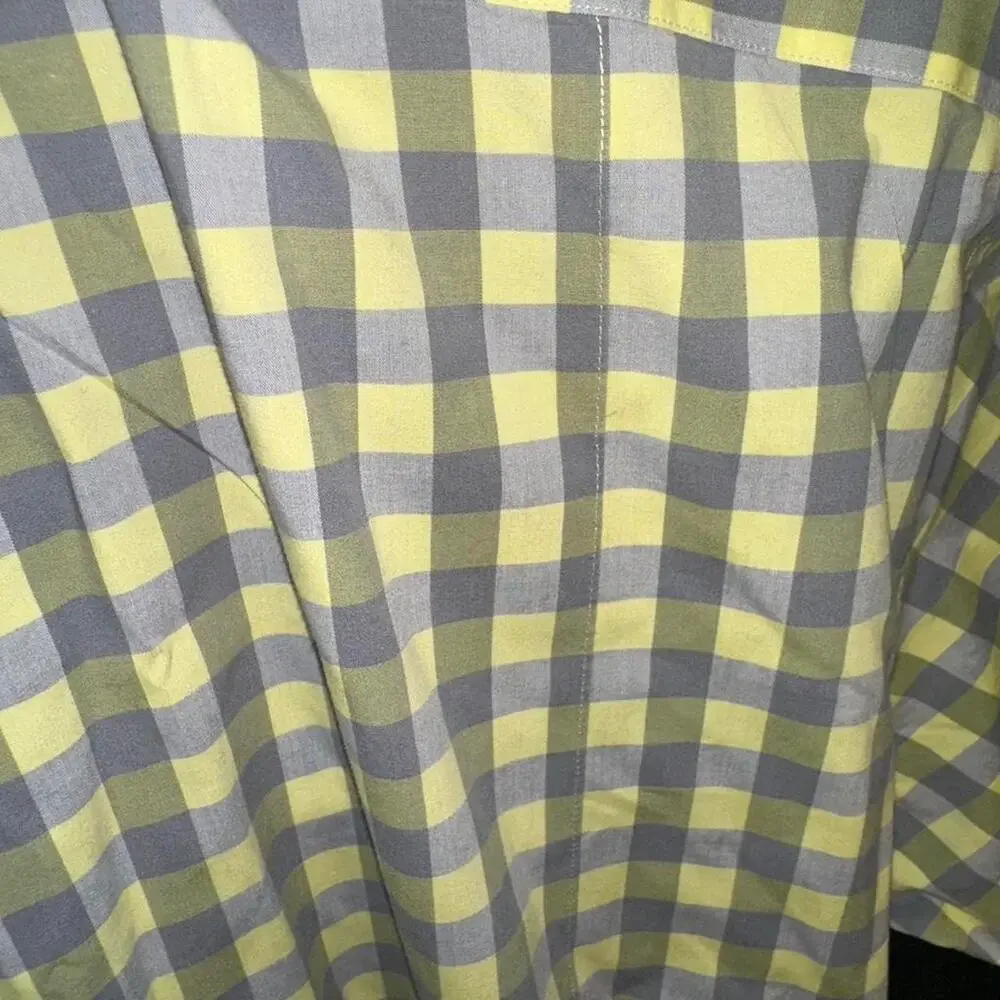 Banana Republic XL Gingham Utility Short Sleeve Plaid Button Up Shirt